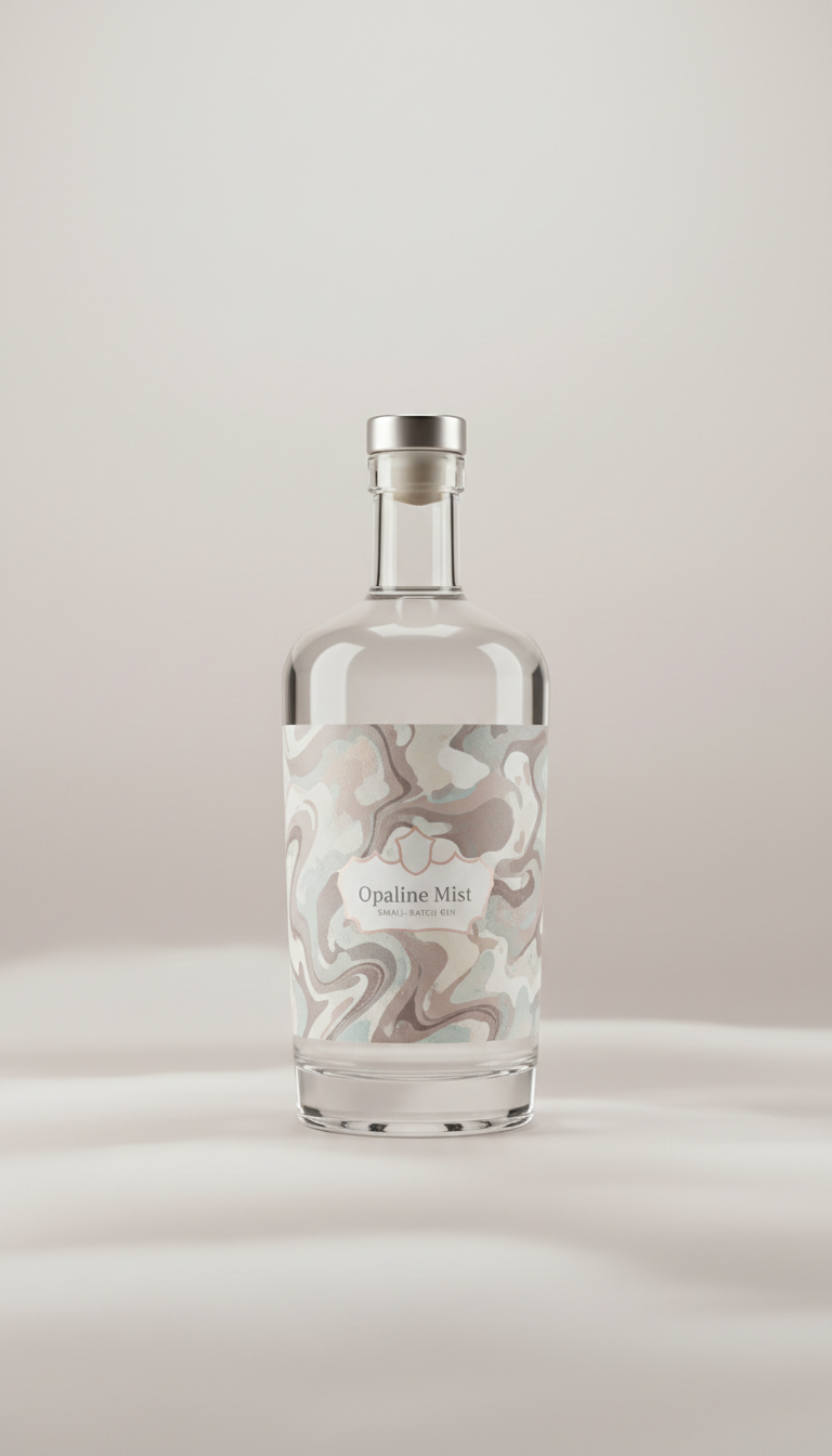 Small-batch gin with opaline mist