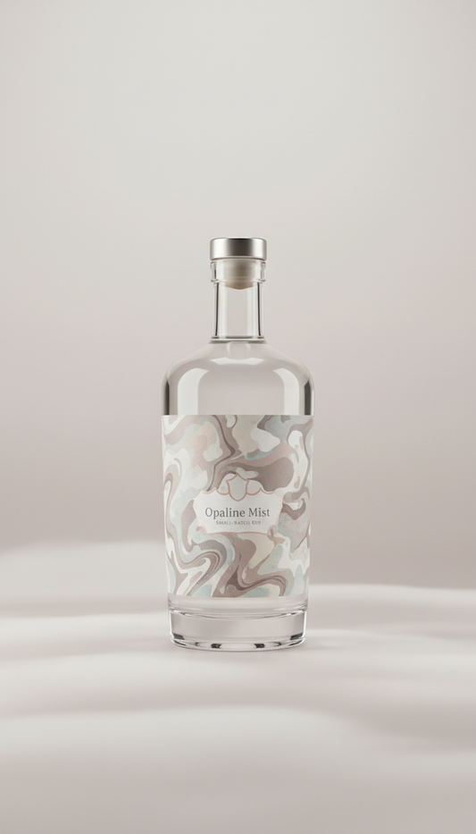 Small-batch gin with opaline mist