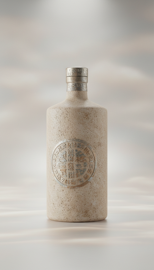 Collector’s single malt with matte sandstone
